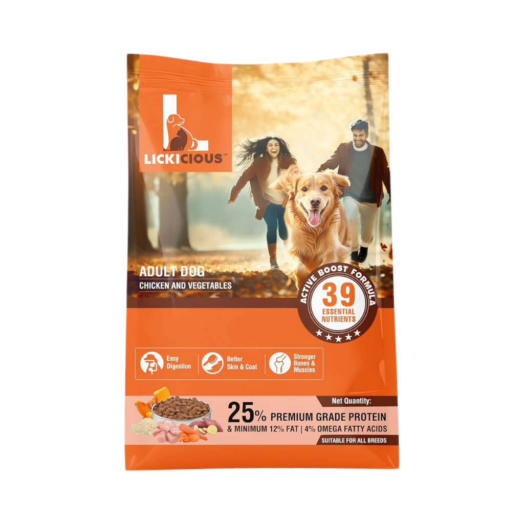 LICKICIOUS ADULT CHIC & VEG DRY FOOD [3 KG]
