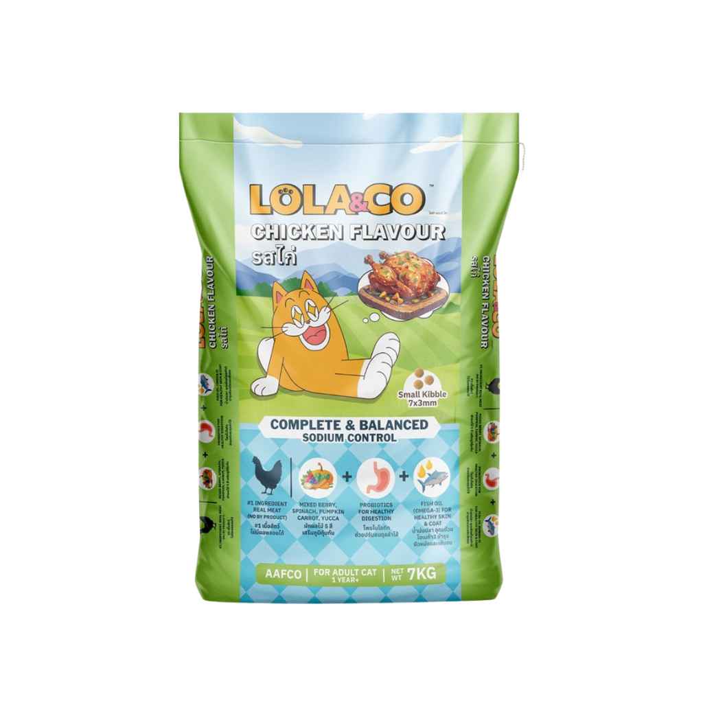 LOLA & CO CHICKEN FLAVOUR DRY CAT FOOD [7 KG] - Animeal