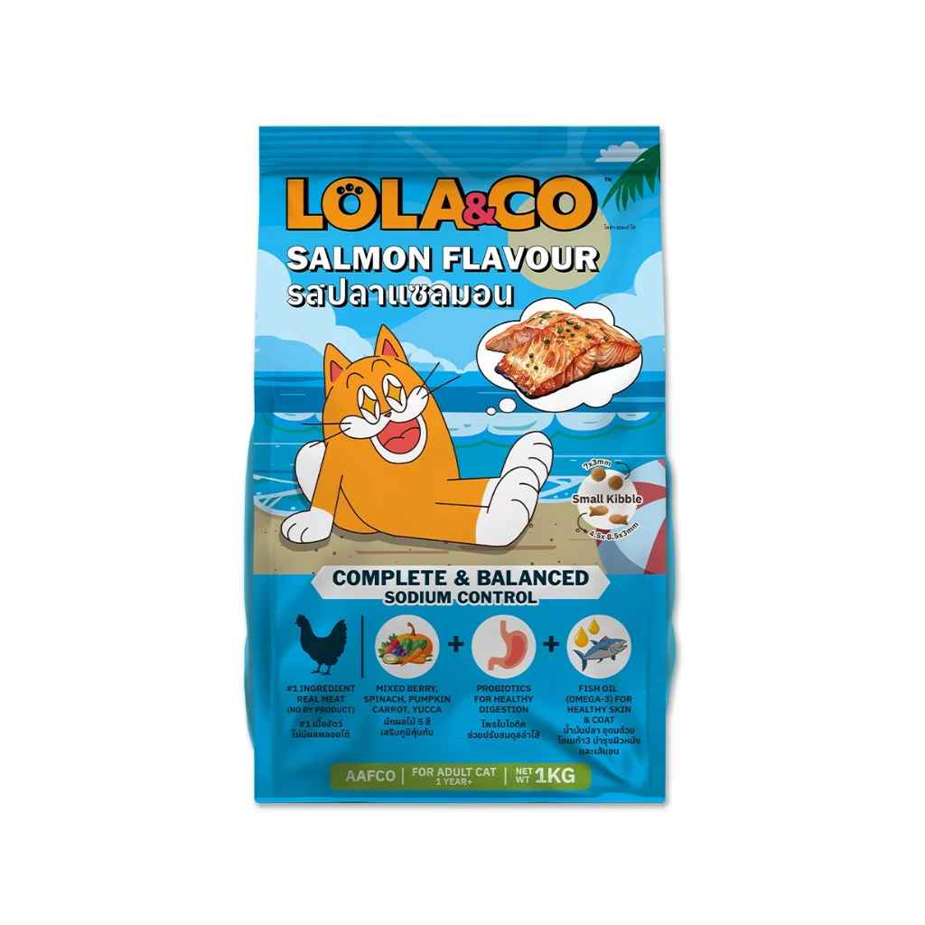 LOLA & CO SALMON FLAVOUR DRY CAT FOOD [1 KG] - Animeal