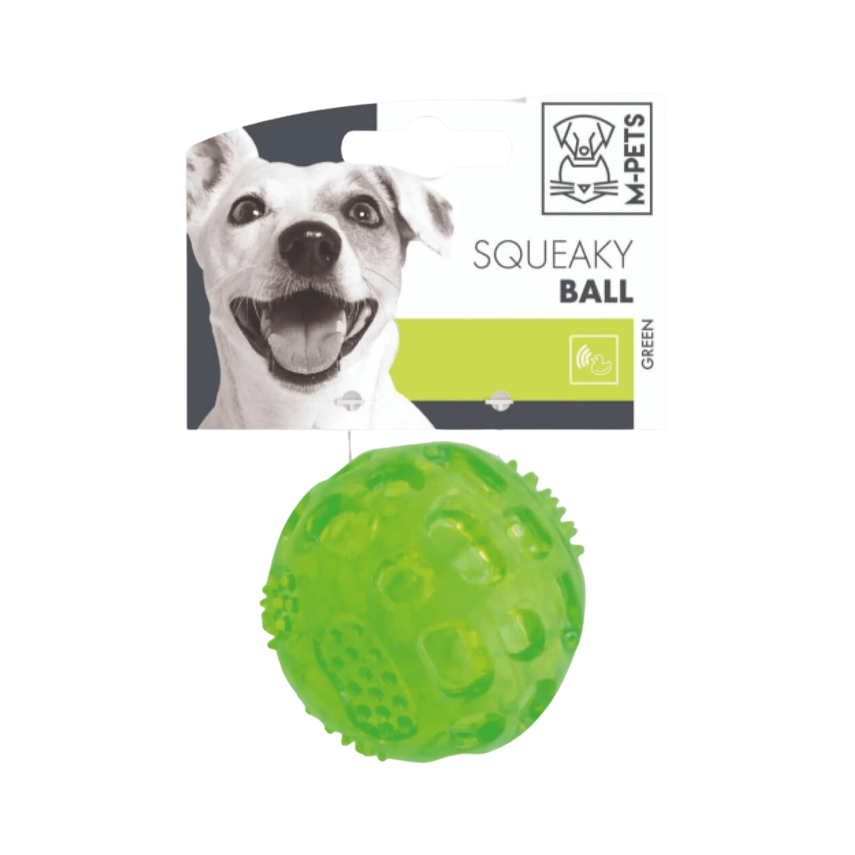 M-PETS SQUEAKY BALL GREEN - Animeal