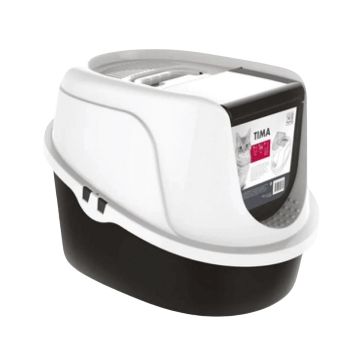 M-PETS TIMA CAT LITTER BOX BLACK AND WHITE - Animeal