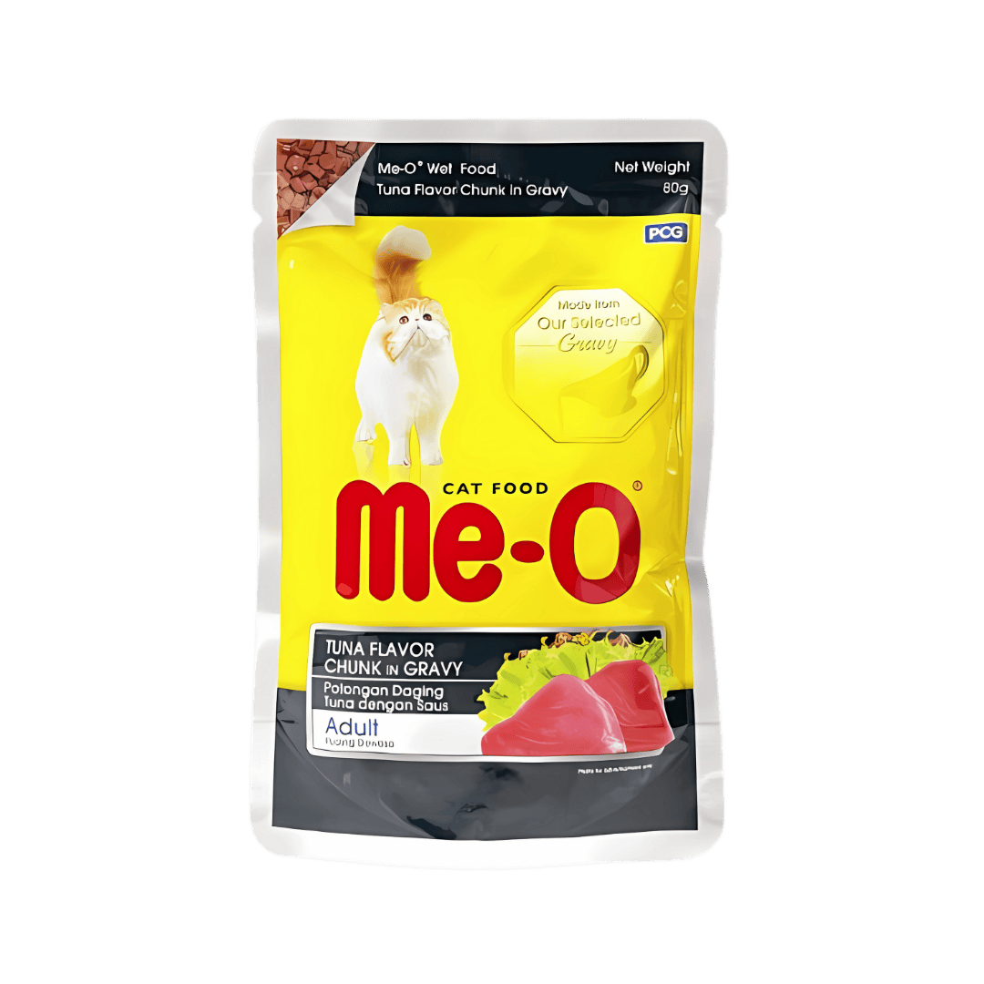 ME-O JELLY ADULT TUNA CHUNK GRAVY [80 GM] - Animeal