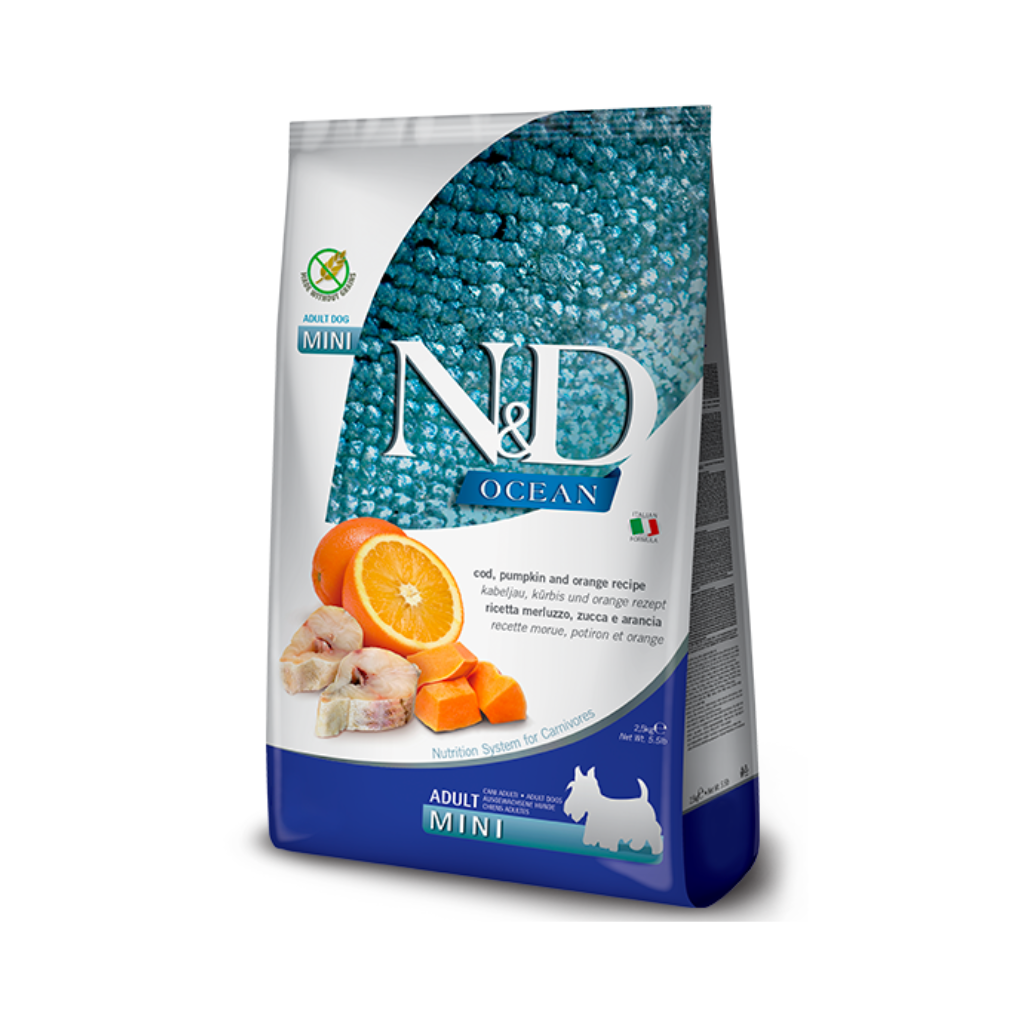 N&D OC COD ADU MINI GF DRY FOOD [7 KG] - Animeal
