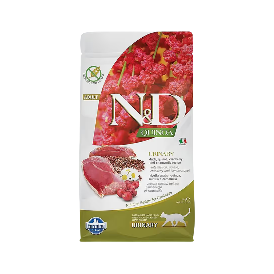 N&D QU CAT URINARY DUCK DRY FOOD [1.5 KG] - Animeal