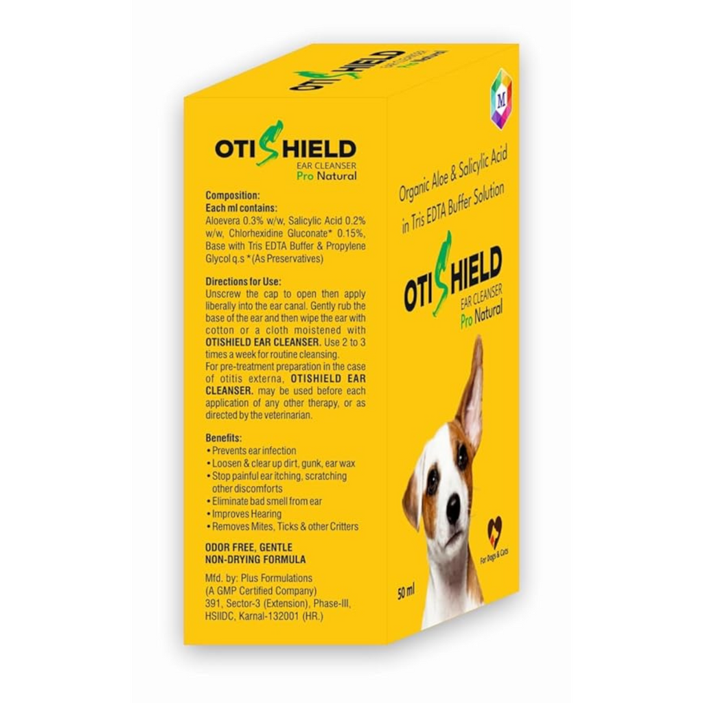OtiShield Pro Natural Ear Cleanser for Dogs and Cats | 50 ml - Animeal