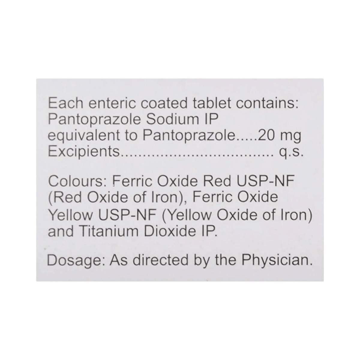PAN 20MG TABLET - Animeal