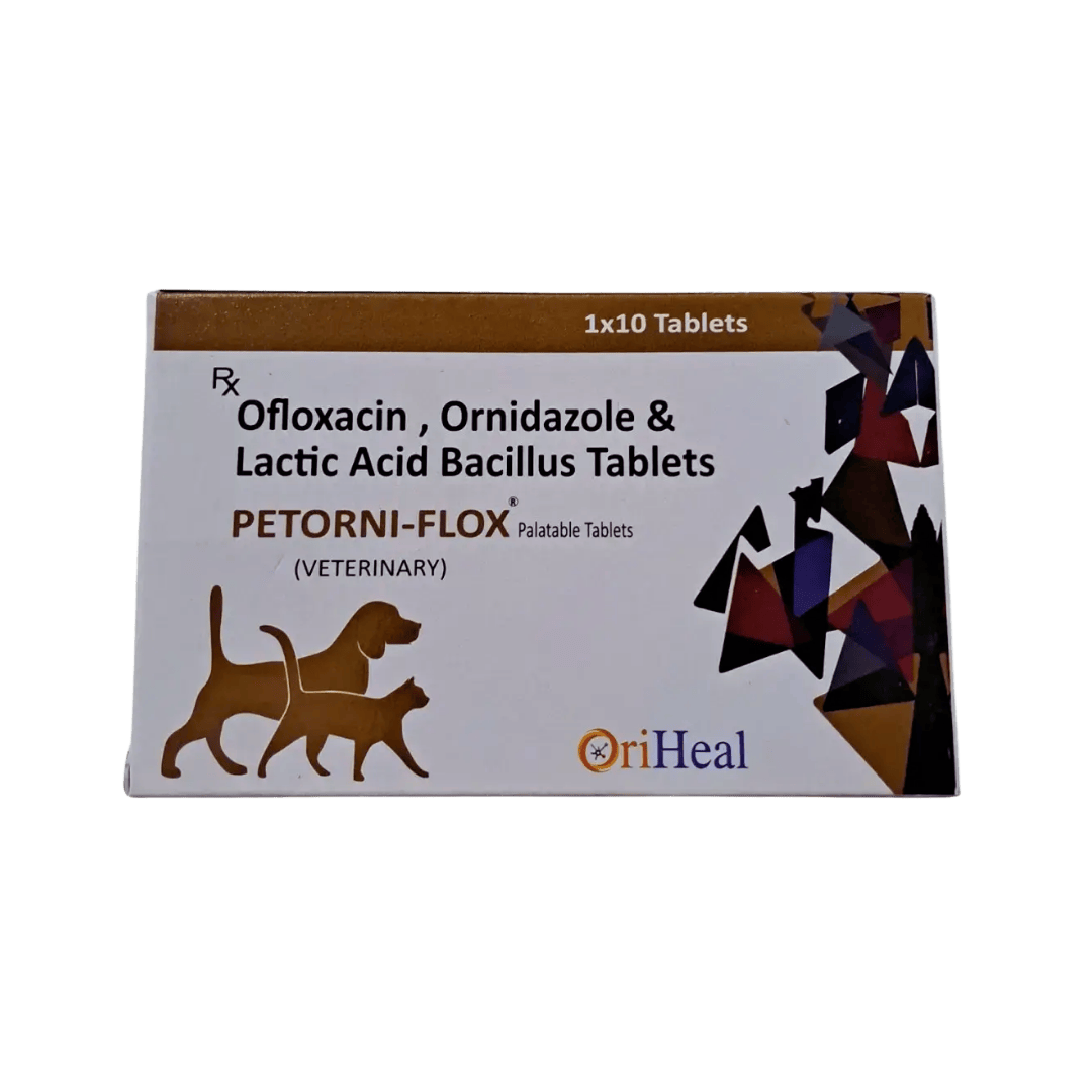 Oriheal Petorni-flox Tablet for Dogs and Cats, 10 Tablets