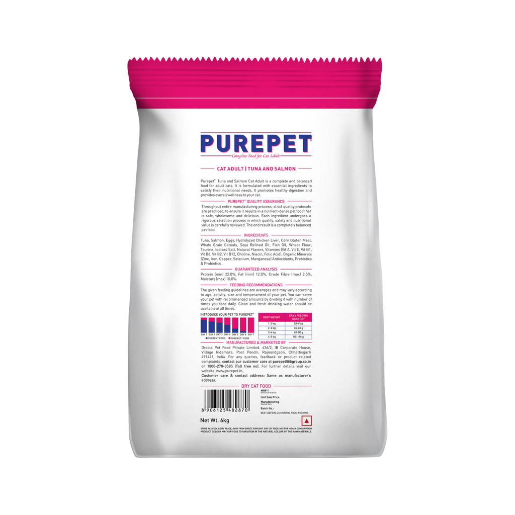 PUREPET TUNA & SALMON CAT DRY FOOD (L)