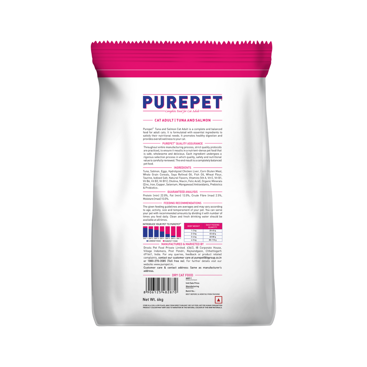 PUREPET TUNA & SALMON CAT DRY FOOD (L)