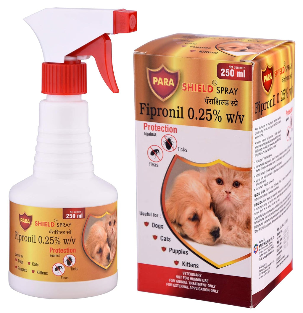 Parashield Fleas & Ticks Spray for Dogs and Cats - 250 ML - Animeal