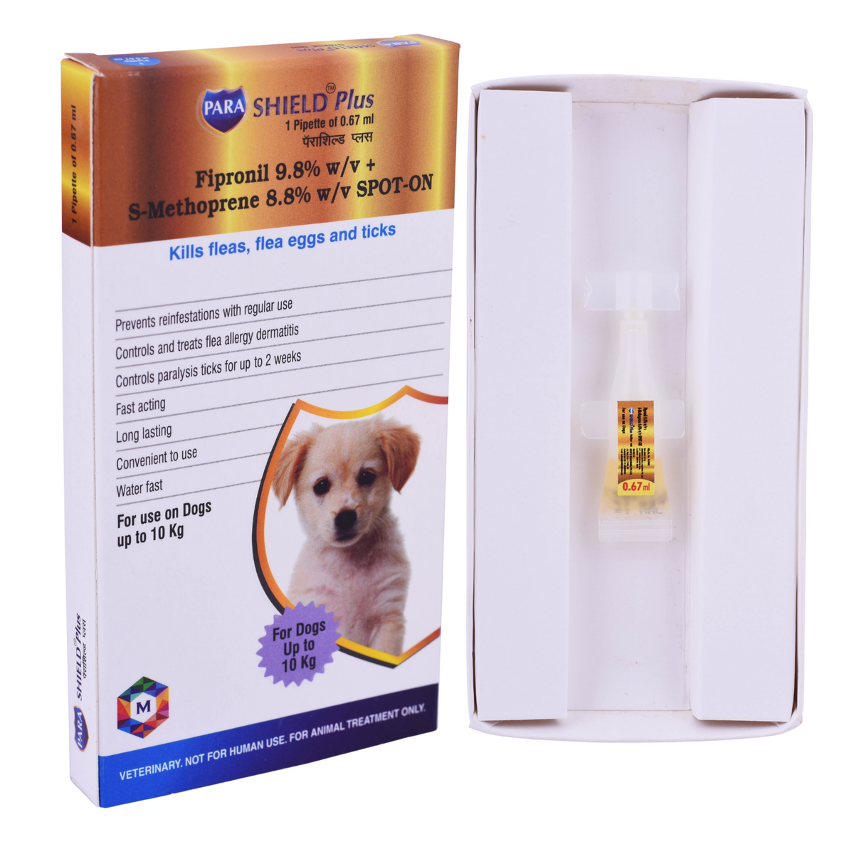 Parashield Plus Spot On Solution For Ticks And Fleas - Dog (Up To 10 Kg) - Animeal