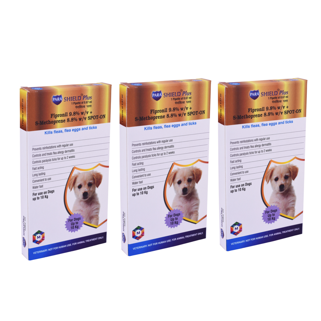 Parashield Plus Spot On Solution For Ticks And Fleas - Dog (Up To 10 Kg) - Animeal