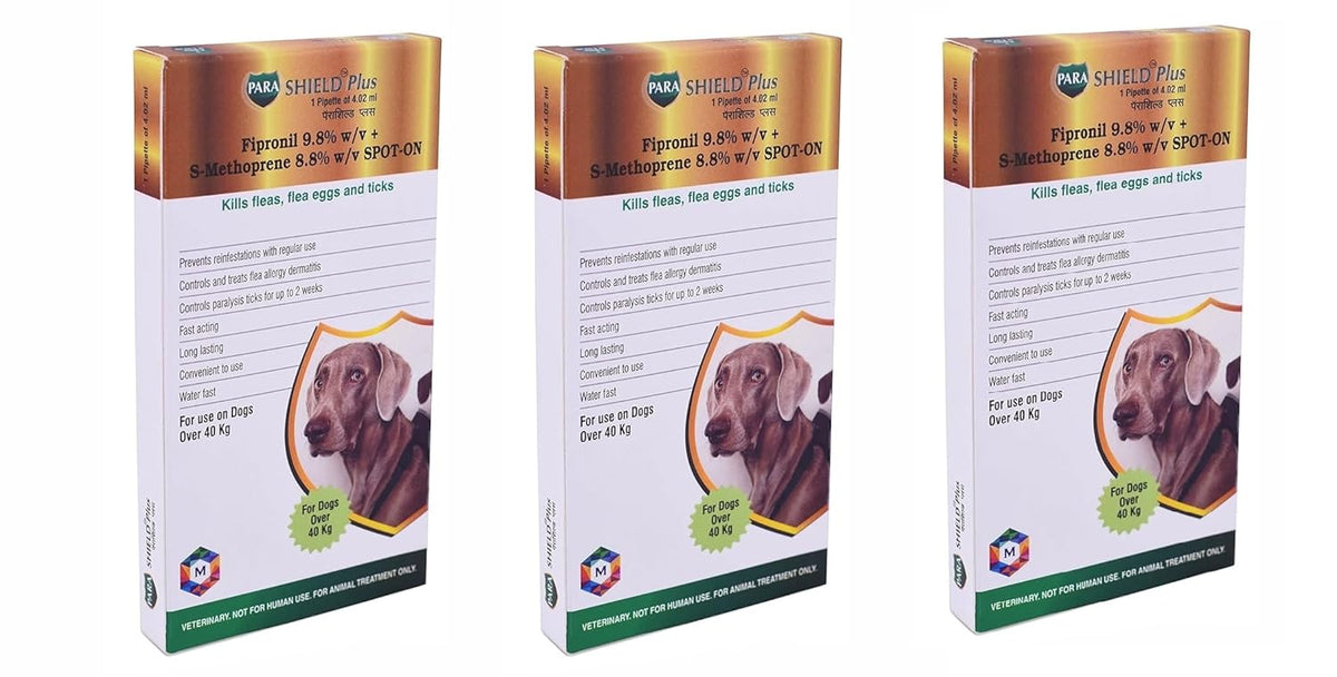 Parashield Plus Spot On Treatment for Dogs Over 40 kg (Pack of 3) - Animeal