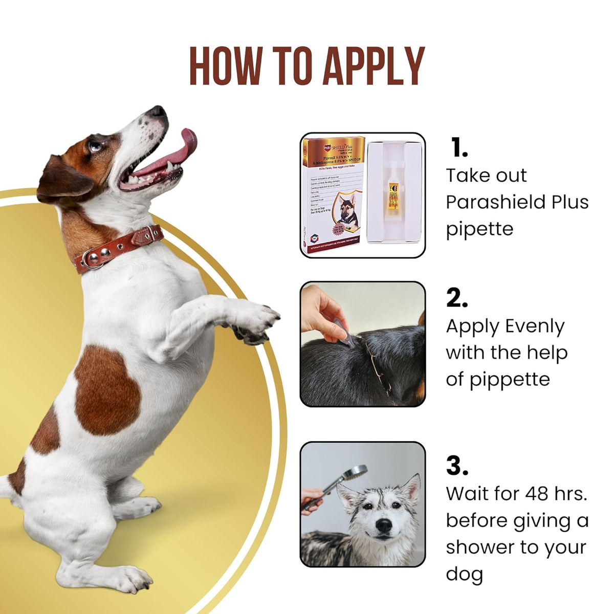 Parashield Plus Spot On Treatment for Dogs Over 40 kg (Pack of 3) - Animeal