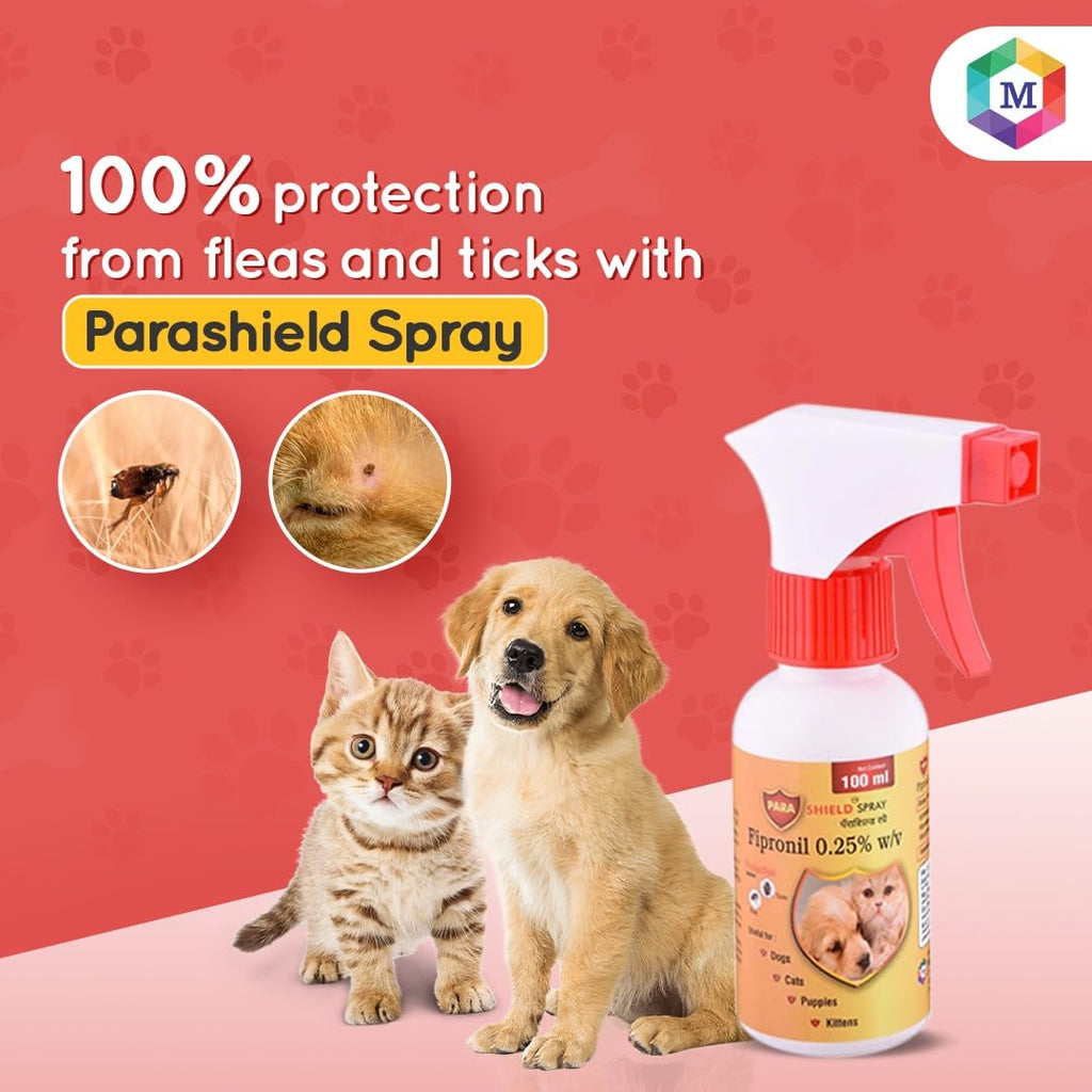 Parashield Spray (100ML) for Ticks and Fleas - Animeal
