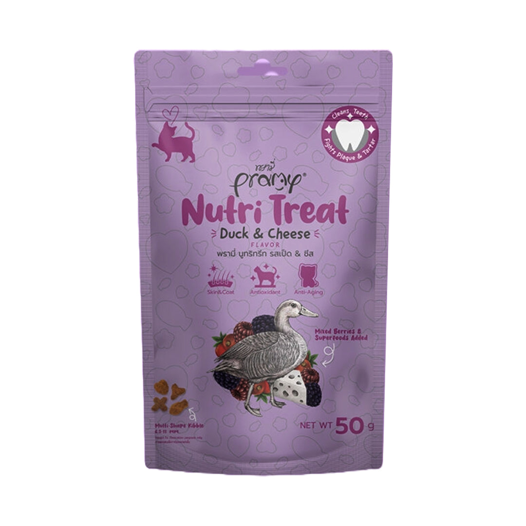 PRAMY NUTRI TREAT DUCK AND CHEESE FOR CATS [50 GM]