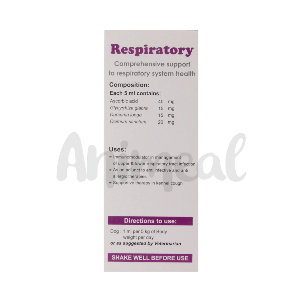 RESPIRATORY PET SYRUP - Animeal