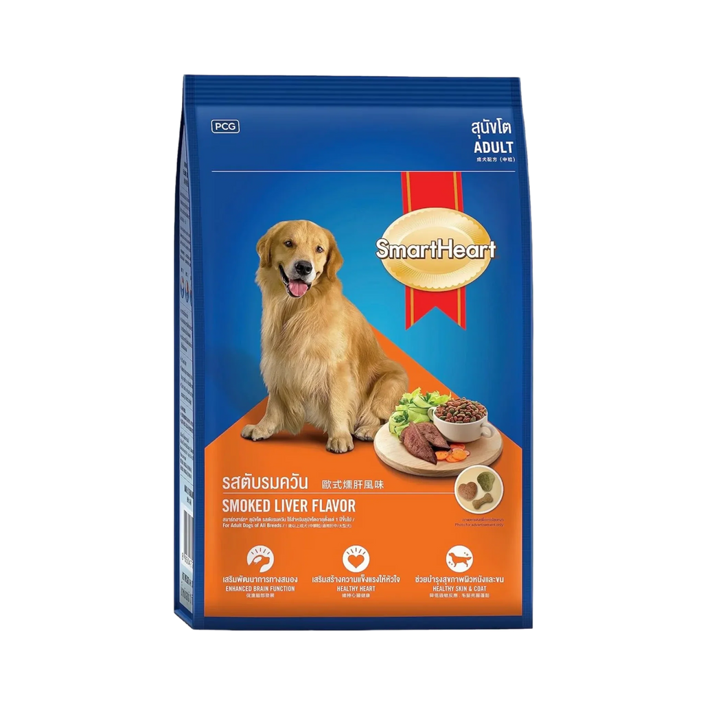 SMART HEART ADULT SMOKED LIVER DRY FOOD (M) - Animeal