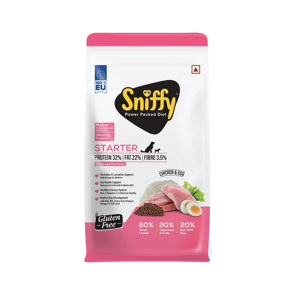 SNIFFY STARTER CHIC & EGG DRY FOOD (M) - Animeal