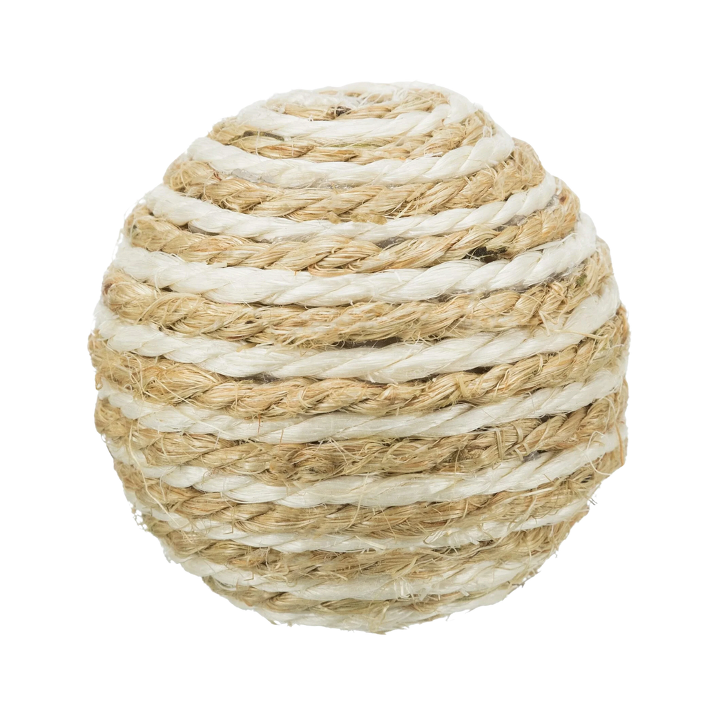 TRIXIE SISAL BALL WITH RATTLE DIA TOY - Animeal