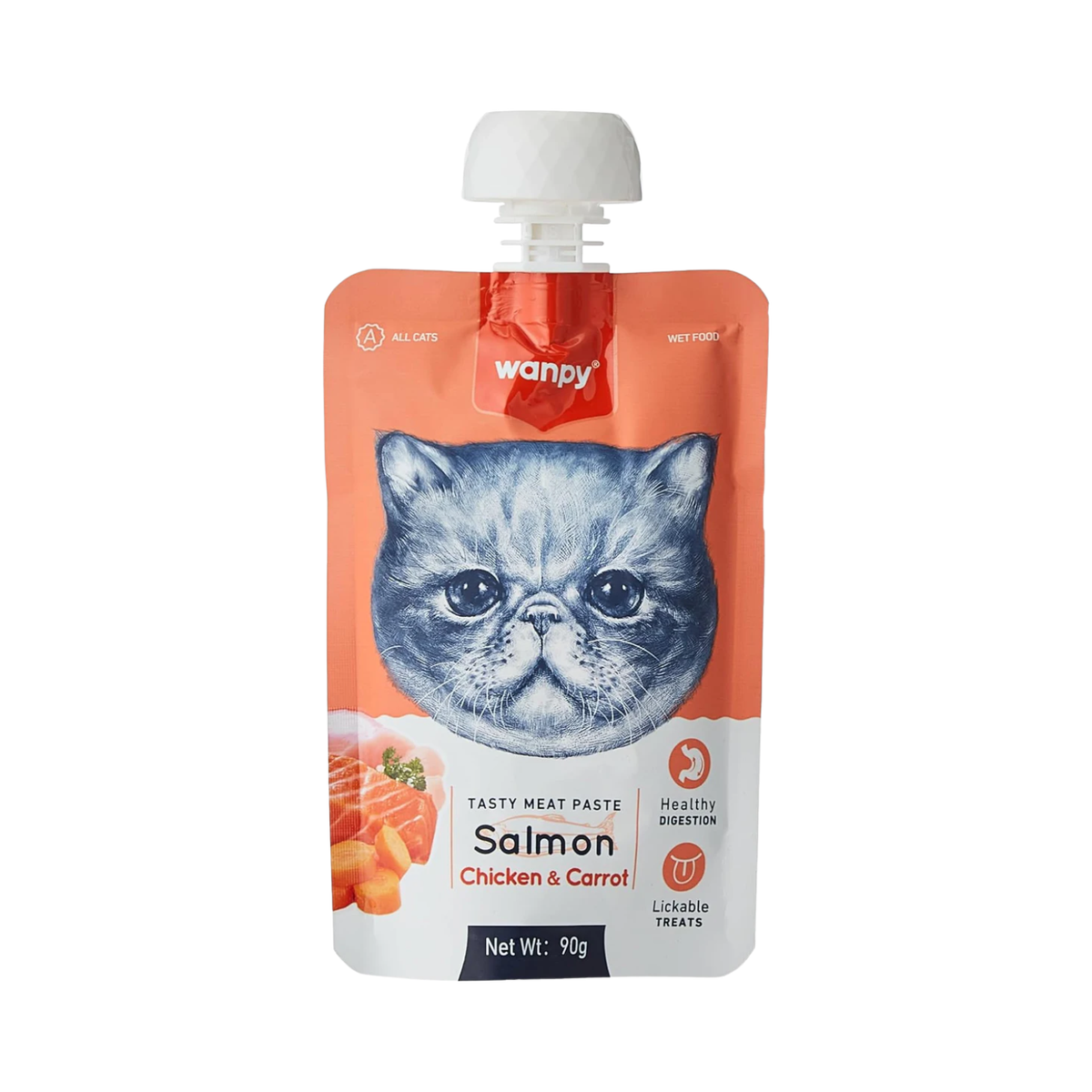 WANPY TASTY CAT SALMON AND CHICKEN & CARROT GRAVY - Animeal