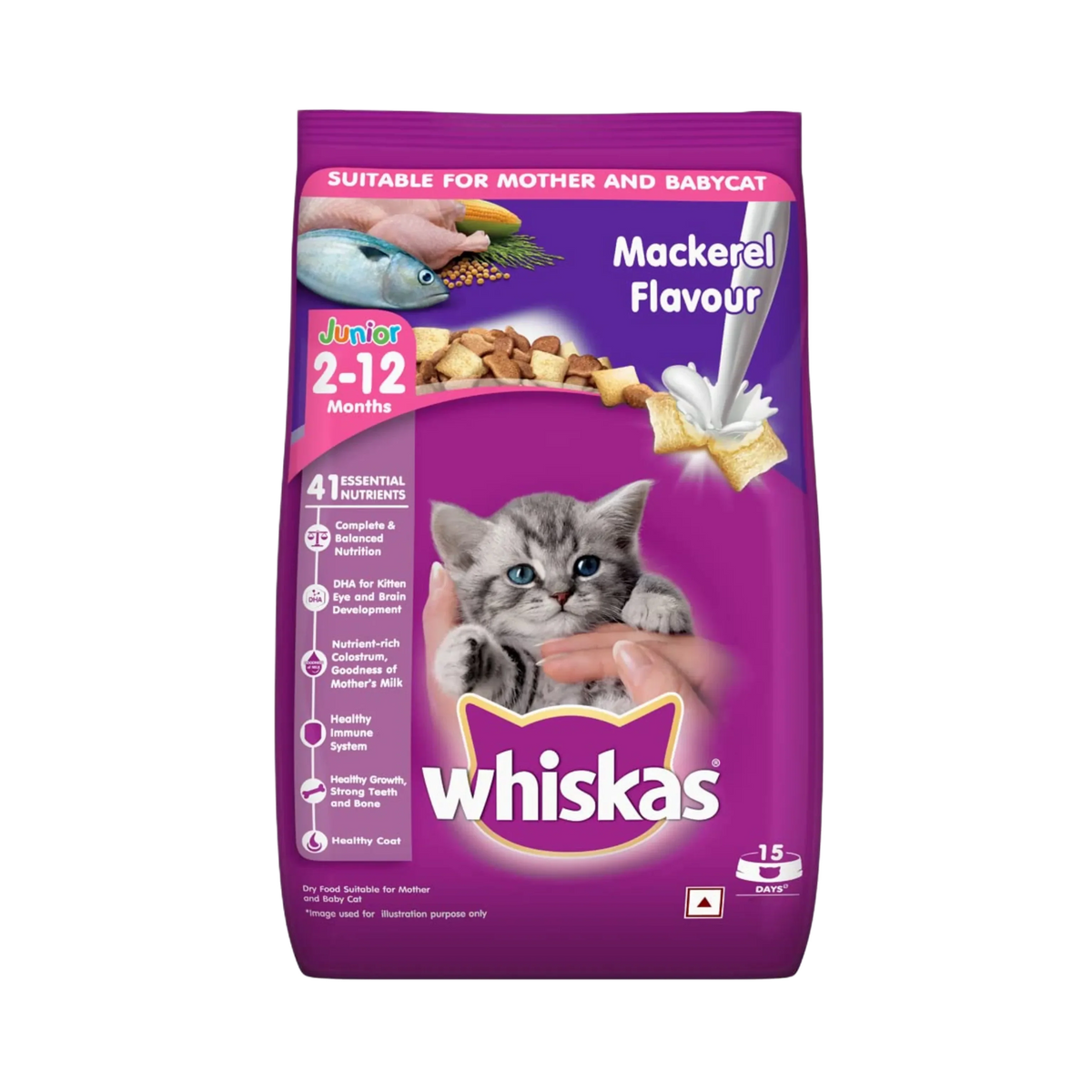 WHISKAS JUNIOR MACKEREL DRY FOOD [1.1 KG] - Animeal