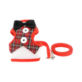 WW TOYBREED TUXIDO HARNESS WITH LEASH RED CHECKS (M) - Animeal